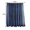 20ftx10ft Navy Blue Metallic Shimmer Tinsel Event Background Drapery Panel, Photo Backdrop Curtain