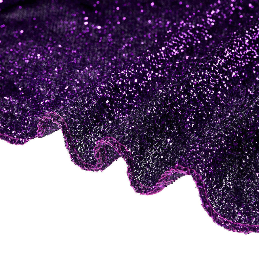 20ftx10ft Purple Metallic Shimmer Tinsel Event Background Drapery Panel, Photo Backdrop Curtain