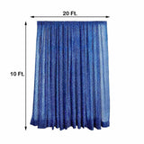 20ftx10ft Royal Blue Metallic Shimmer Tinsel Event Background Drapery Panel, Photo Backdrop Curtain
