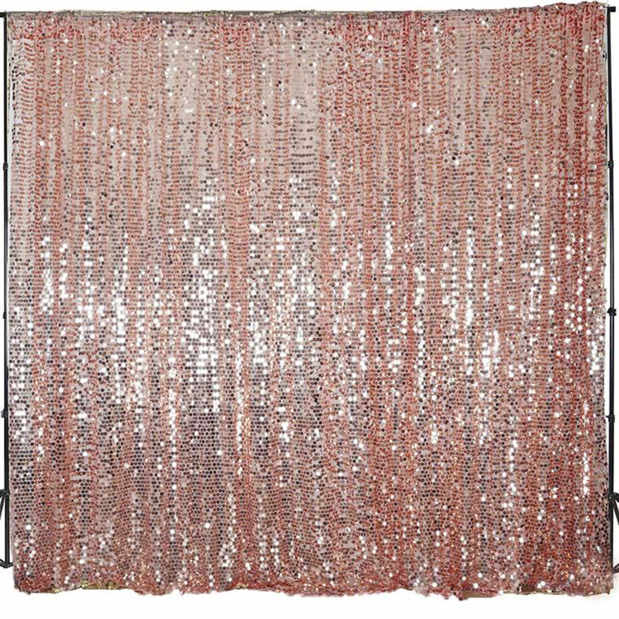20ftx10ft Blush Rose Gold Big Payette Sequin Event Drapery Panel, Photo Backdrop Curtain#whtbkgd