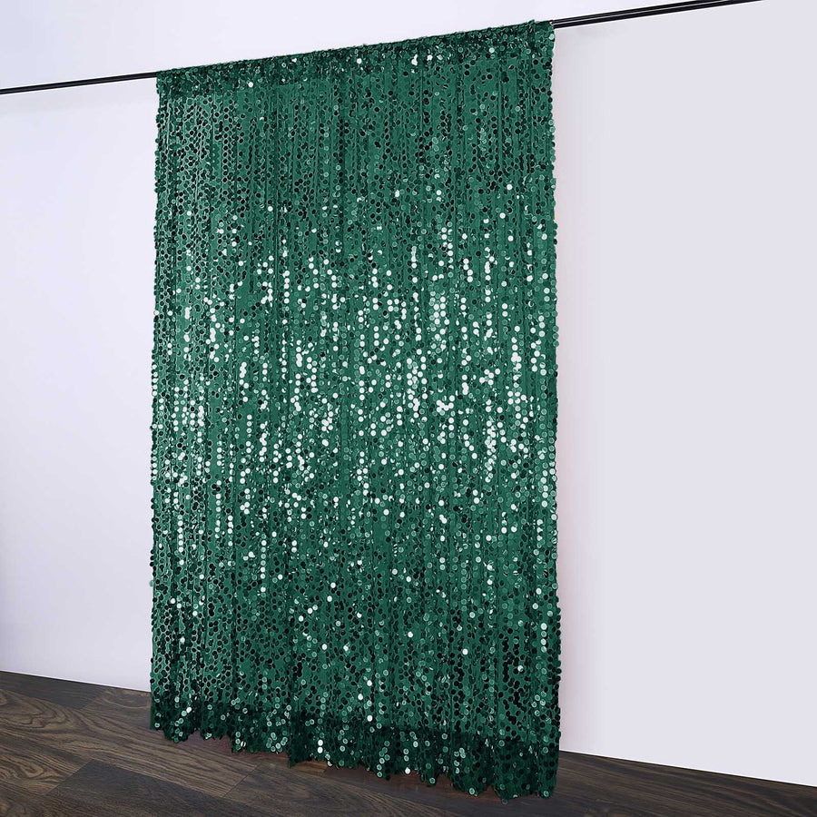 8ftx8ft Hunter Emerald Green Big Payette Sequin Photography Backdrop