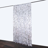 8ftx8ft Silver Big Payette Sequin Event Background Drapery Panel, Photo Backdrop Curtain