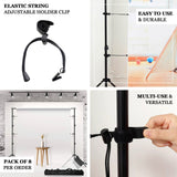 8 Pack | 16inch Elastic String Photography Backdrop Clamps, Holder Clips