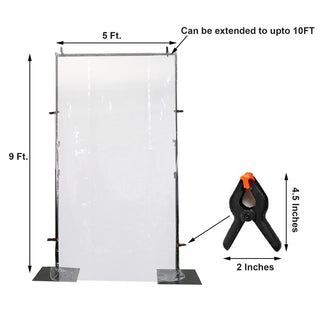 Clear Portable Isolation Wall Kit - Durable, Reusable, and Easy to Clean