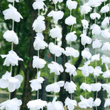 6ft White Silk Hanging Flower Garland Backdrop Doorway Curtain