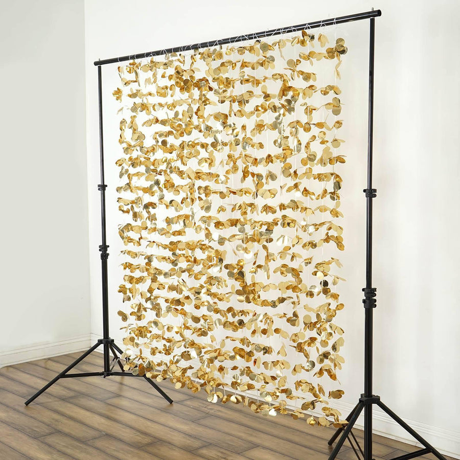 6ft Metallic Gold Foil Hanging Flower Garland Backdrop Doorway Curtain