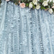 8ftx8ft Dusty Blue 3D Leaf Petal Taffeta Fabric Event Curtain Drapery, Photo Backdrop Panel 
