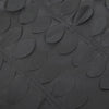 8ftx8ft Black 3D Leaf Petal Taffeta Fabric Event Curtain Drapery, Photo Backdrop Panel
