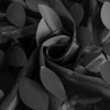 8ftx8ft Black 3D Leaf Petal Taffeta Fabric Event Curtain Drapery, Photo Backdrop Panel#whtbkgd