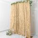 8ftx8ft Champagne Hanging Leaf Petal Taffeta Backdrop Curtain Panel With Rod Pocket
