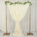 8ftx8ft Ivory 3D Leaf Petal Taffeta Fabric Event Curtain Drapery, Photo Backdrop Panel