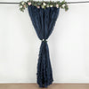 8ftx8ft Navy Blue 3D Leaf Petal Taffeta Fabric Event Curtain Drapery