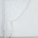 8ftx8ft White 3D Leaf Petal Taffeta Fabric Event Curtain Drapery