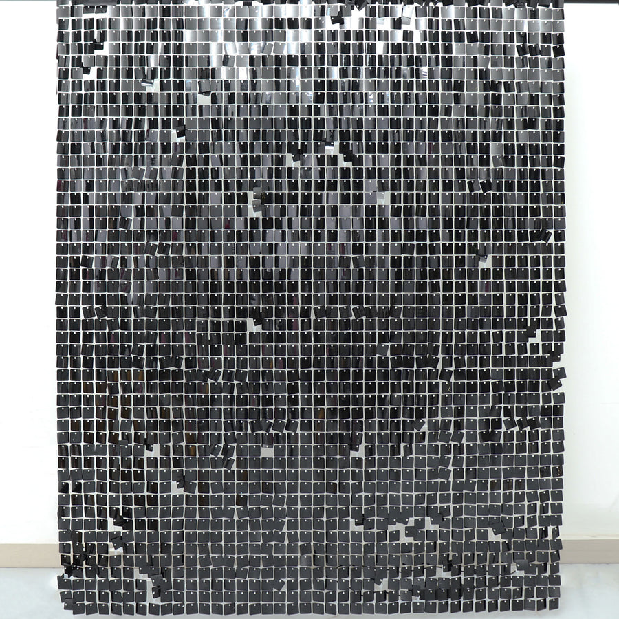 10sq.ft Shiny Black Square Sequin Shimmer Wall Party Photo Backdrop