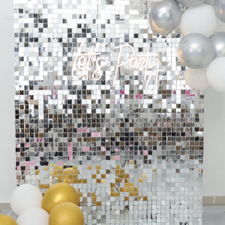 Spangle Wall Art Décor Panels in Shiny Silver