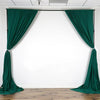 2 Pack Hunter Emerald Green Inherently Flame Resistant Scuba Polyester Curtain Panel