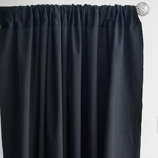 Black Scuba Polyester Curtain Panel - The Perfect Choice for Event Decor
