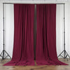 2 Pack Burgundy Scuba Polyester Curtain Panel Inherently Flame Resistant Backdrops