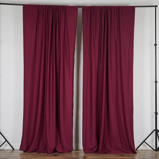 Elegant Burgundy Scuba Polyester Curtain Panel for Stunning Backdrops