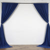 Navy Blue Scuba Polyester Curtain Panel Inherently Flame Resistant Backdrops Wrinkle