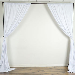 Elevate Your Event Decor with White Scuba Polyester Curtain Panels