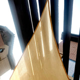 12ft Tan Triangular UV Blocking Sun Shade Sail, Hanging Patio Canopy