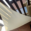 20ft Ivory Triangular UV Blocking Sun Shade Sail, Hanging Patio Canopy