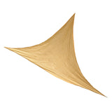 20ft Tan Triangular UV Blocking Sun Shade Sail, Hanging Patio Canopy