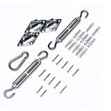 Triangle Stainless Steel Sun Shade Sail Installation Hardware Kit#whtbkgd