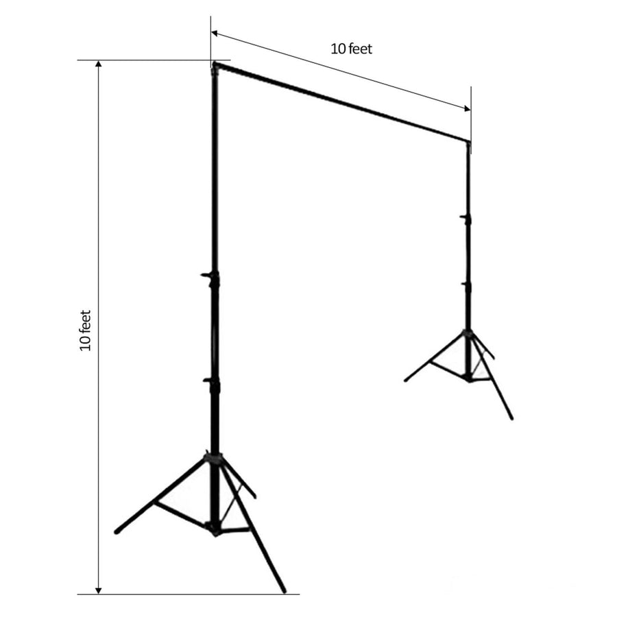 10ft Metal DIY Adjustable Heavy Duty Portable Photo Backdrop Stand Kit