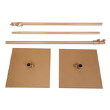 10ft Gold Metal DIY Adjustable Heavy Duty Backdrop Stand Kit, Steel Base