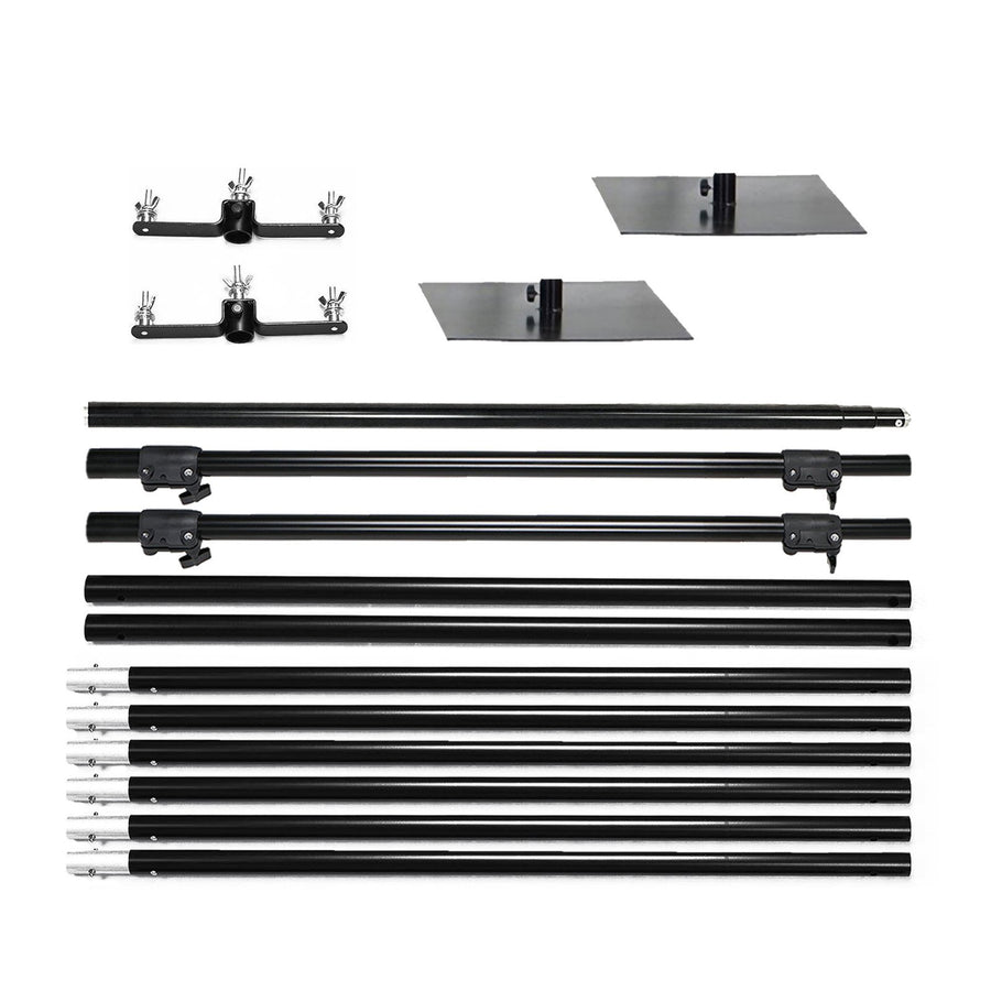 10ft DIY Triple Cross Bars & Mounting Brackets For Backdrop Stands