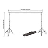 8ftx10ft Adjustable Photography Backdrop Stand Kit & 2 FREE Backdrops
