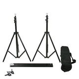 8ftx10ft Adjustable Photography Backdrop Stand Kit & 2 FREE Backdrops