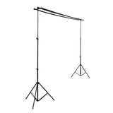 8ftX10ft Metal Triple Crossbar Adjustable Photography Backdrop Stand#whtbkgd