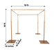10ft 4-Post Gold Metal DIY Photography Backdrop Stand, Wedding Arch Canopy Tent