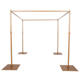 10ft 4-Post Gold Metal DIY Photography Backdrop Stand, Wedding Arch Canopy Tent#whtbkgd