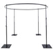 10ft Adjustable 4-Post Round Black Metal Backdrop Stand Canopy#whtbkgd
