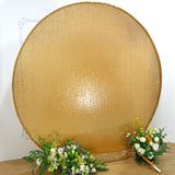 7.5ft Metallic Gold Sparkle Sequin Round Wedding Arch Cover, Shiny Photo Backdrop Stand Cover