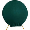 7.5ft Hunter Emerald Green Metallic Shimmer Tinsel Spandex Round Backdrop, 2-Sided Wedding Arch