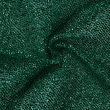 7.5ft Hunter Emerald Green Metallic Shimmer Tinsel Spandex Round Backdrop, 2-Sided Wedding#whtbkgd