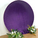 7.5ft Purple Metallic Shimmer Tinsel Spandex Round Backdrop, 2-Sided Wedding Arch Cover