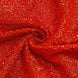 7.5ft Red Metallic Shimmer Tinsel Spandex Round Backdrop, 2-Sided Wedding Arch Cover#whtbkgd