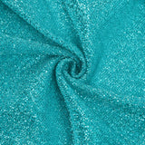 7.5ft Turquoise Metallic Shimmer Tinsel Spandex Round Backdrop, 2-Sided Wedding Arch Cover#whtbkgd