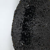 7.5ft Black Double Sided Big Payette Sparkle Sequin Round Arch Cover, Shiny Shimmer Backdrop Cover
