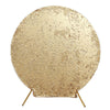 7.5ft Matte Champagne Big Payette Sequin Round Fitted Wedding Arch Cover