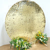 Champagne Big Payette Sparkle Sequin Round Wedding Arch Cover, Shiny Shimmer Backdrop Stand Cover