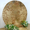7.5ft Sparkly Gold Big Payette Sequin Round Fitted Wedding Arch Cover