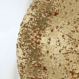 7.5ft Sparkly Gold Double Sided Big Payette Sequin Round Fitted Wedding Arch Cover