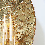7.5ft Sparkly Gold Double Sided Big Payette Sequin Round Fitted Wedding Arch Cover
